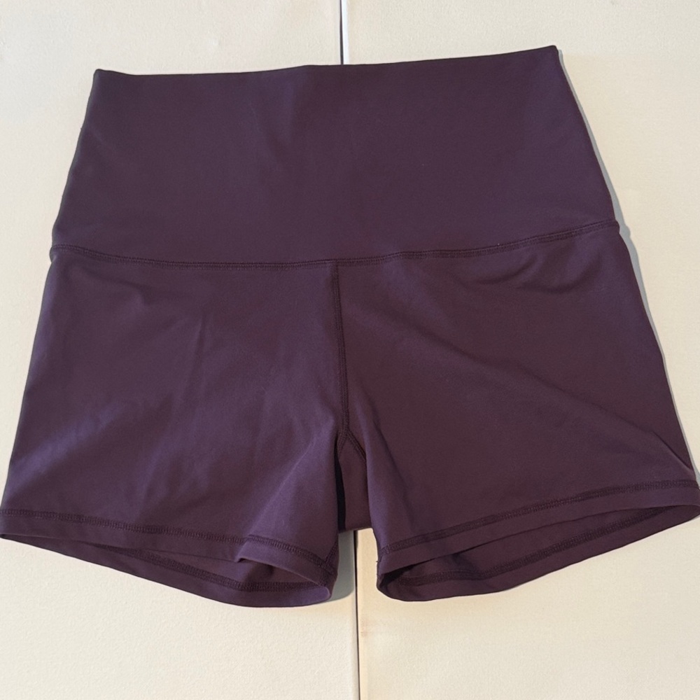 Born Primitive Women's High-Waist Athletic Shorts in Deep Plum